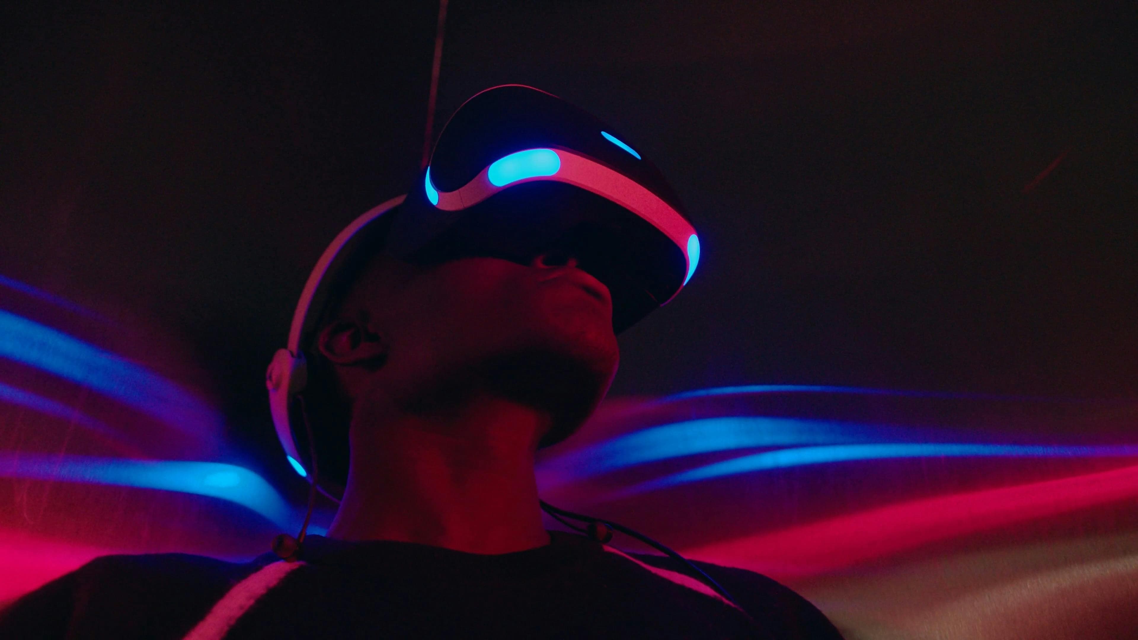 Immersive VR environment visualising Aalgorix XR Labs capabilities and spatial computing